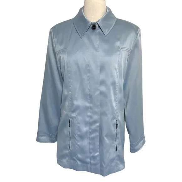 CS signature M ice‎ blue jacket with zipper pockets - Picture 2 of 6